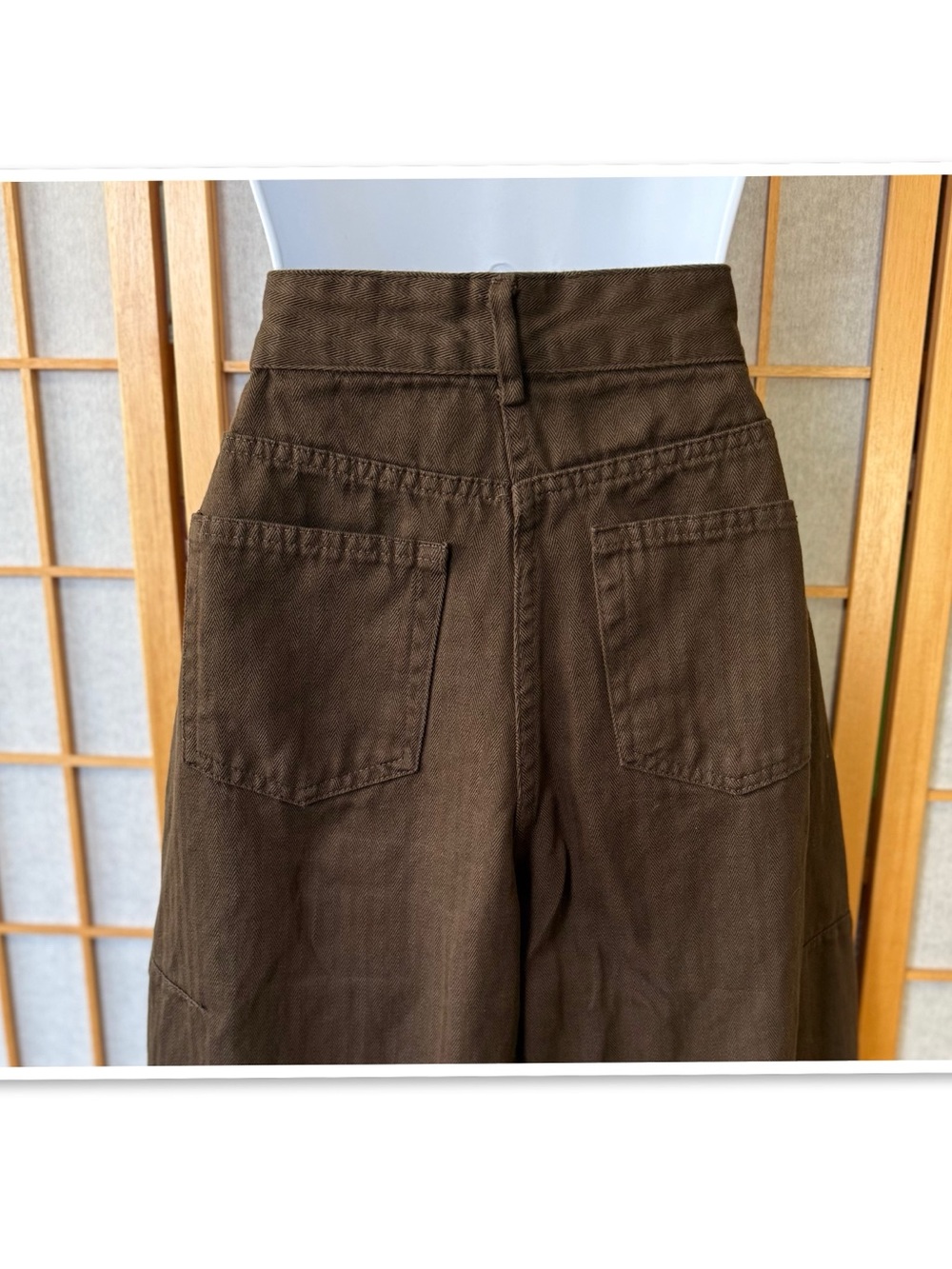 Zara High-Rise Barrel Leg Pants - Picture 6 of 12